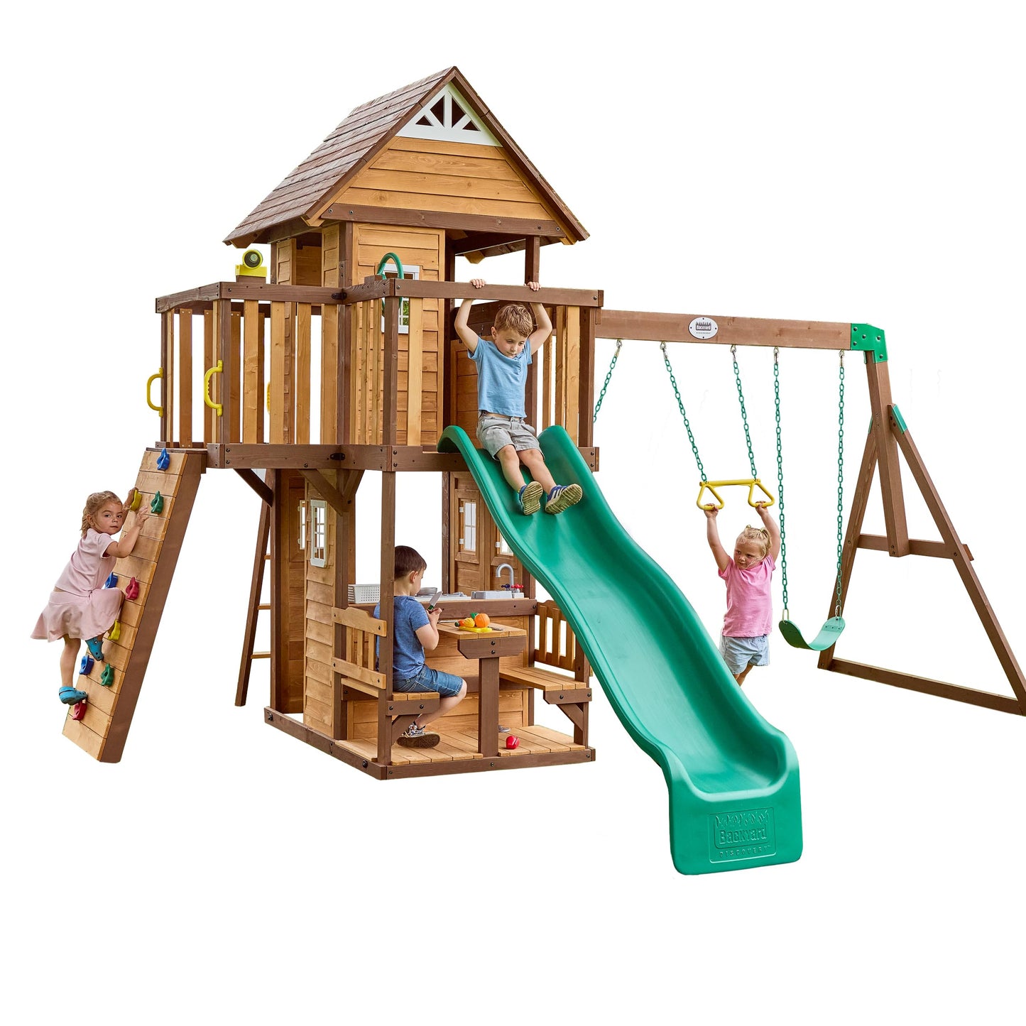 Backyard Discovery Canyon Creek Cedar Swing Set