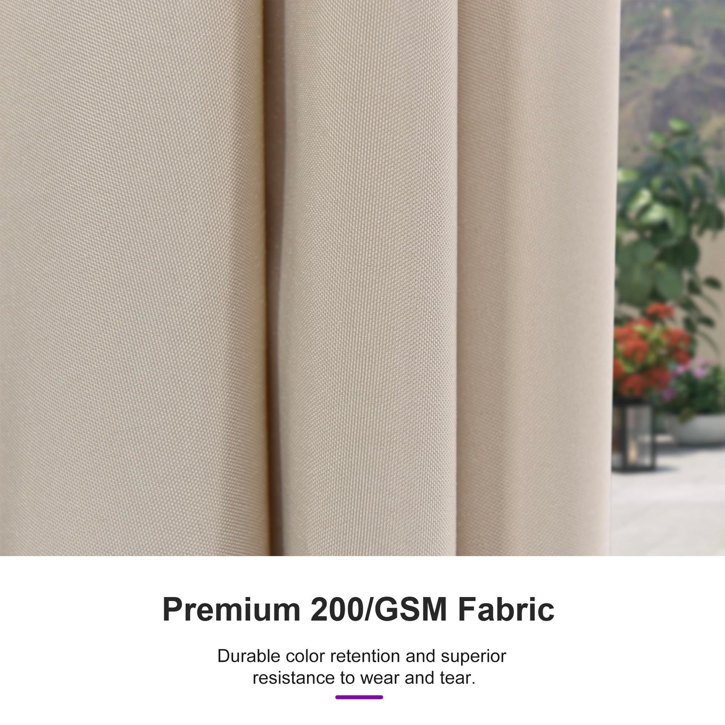 PURPLE LEAF 10' Round Patio Umbrella – Taupe