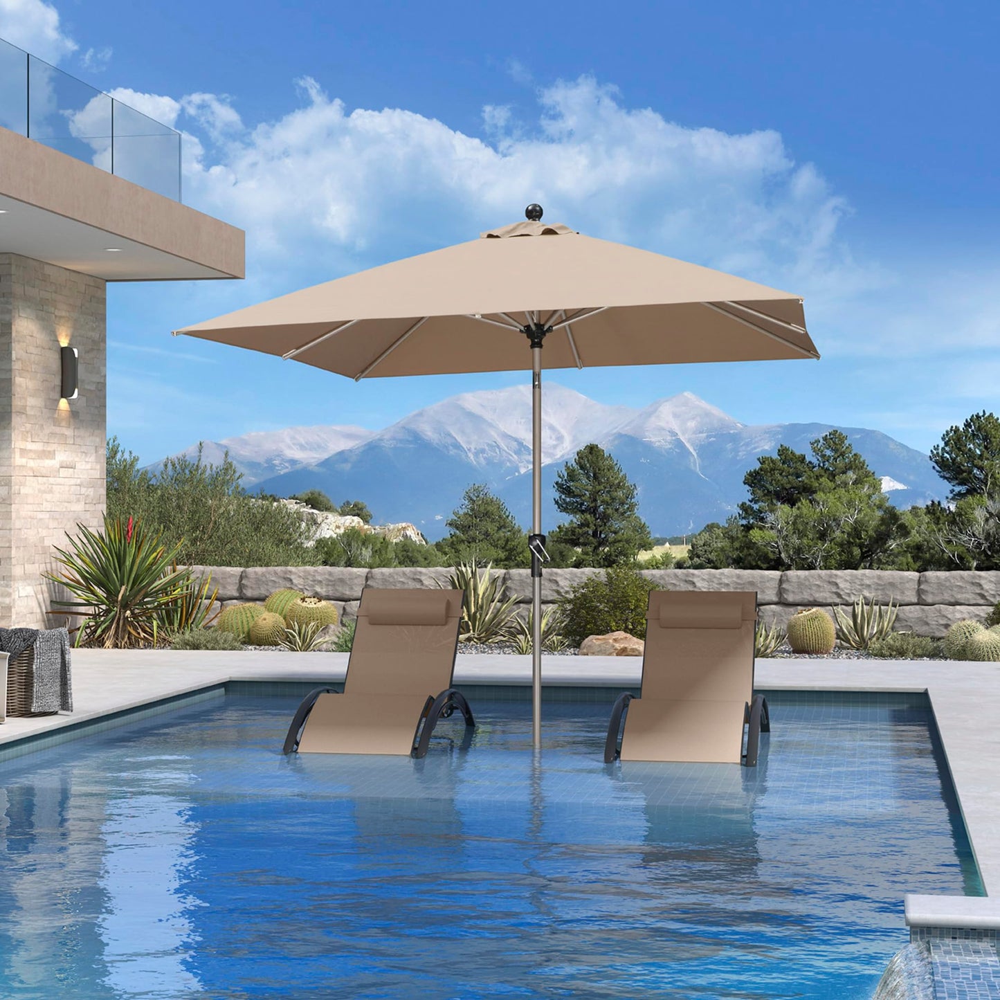 PURPLE LEAF 10' Round Patio Umbrella – Taupe