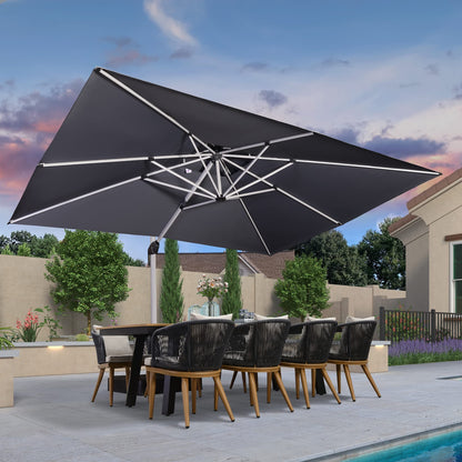 PURPLE LEAF 12' Offset Patio Umbrella – Terra