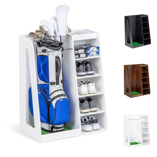 GoSports Wooden Golf Bag Organizer Rack