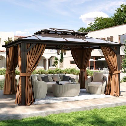 Aoxun 12' x 10' Hardtop Outdoor Gazebo