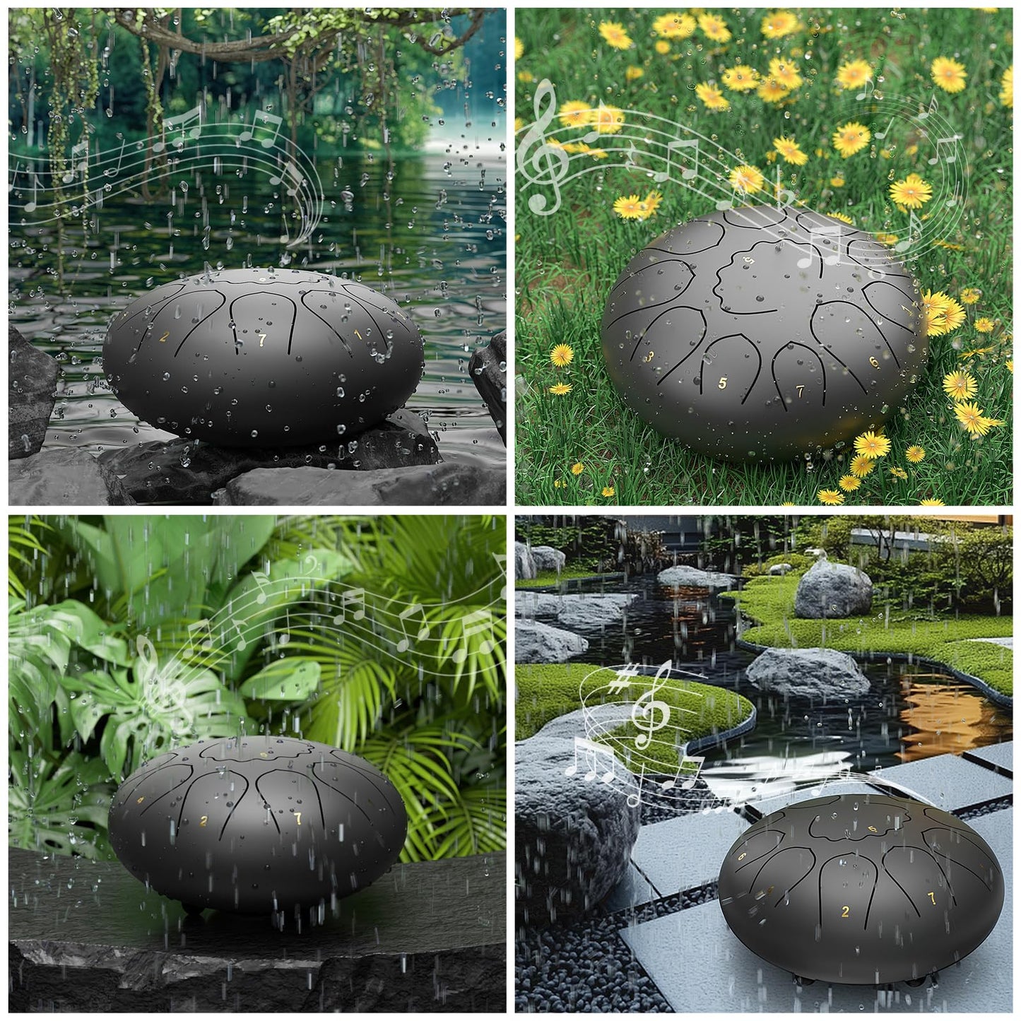 INNOWARMER Steel Rain Drum for Garden – Green