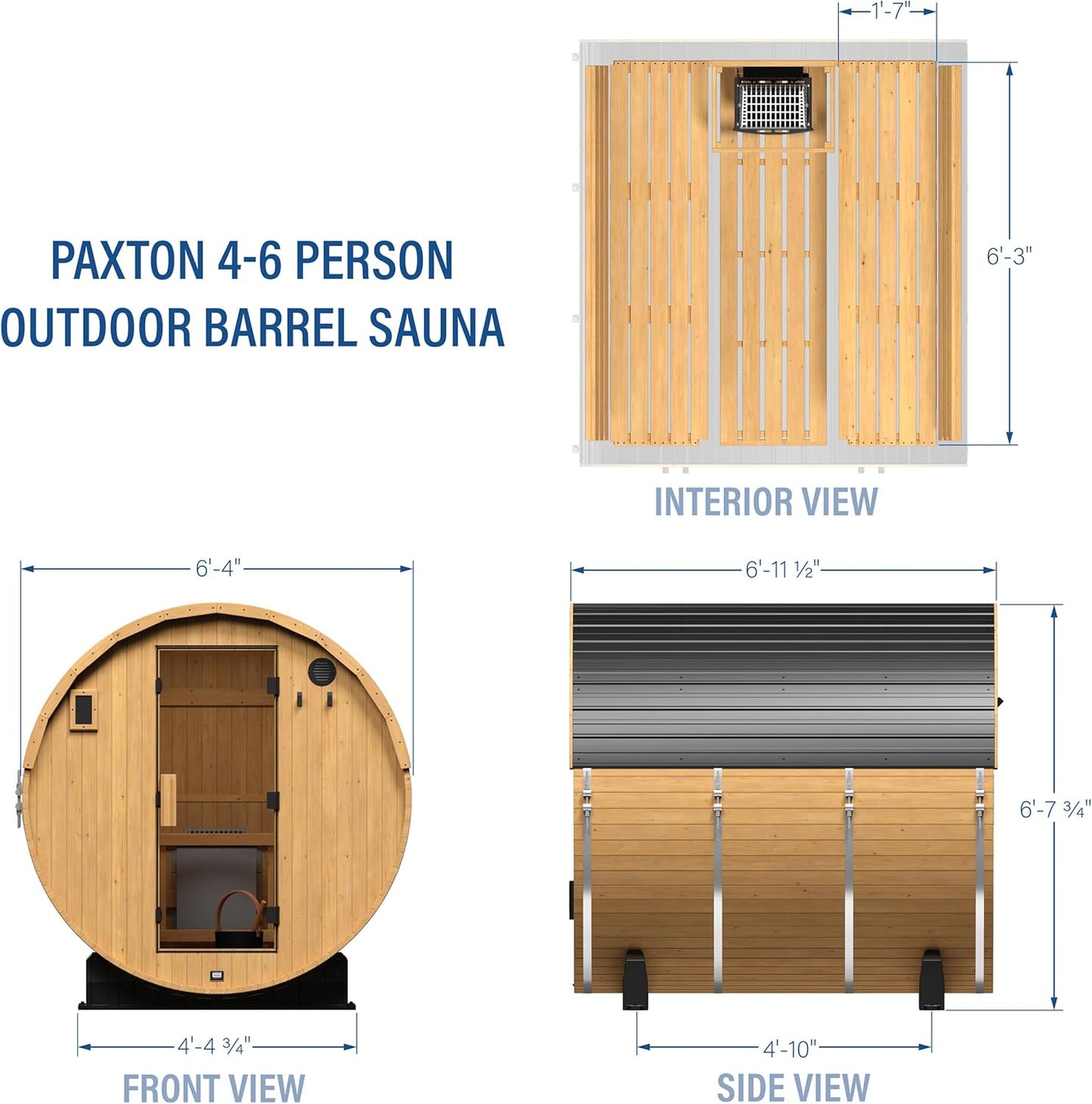 Backyard Discovery Paxton Cedar Barrel Sauna