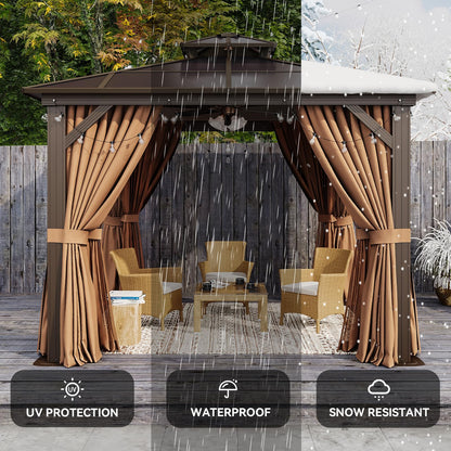 Aoxun 12' x 10' Hardtop Outdoor Gazebo