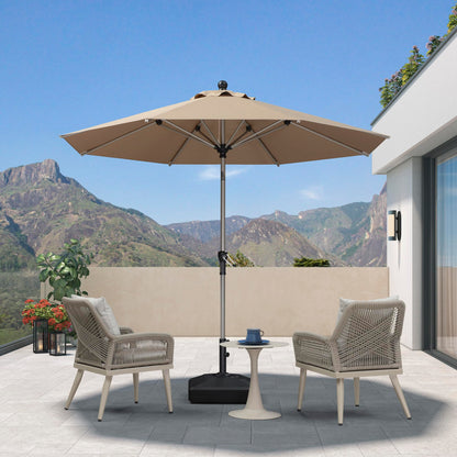 PURPLE LEAF 10' Round Patio Umbrella – Taupe