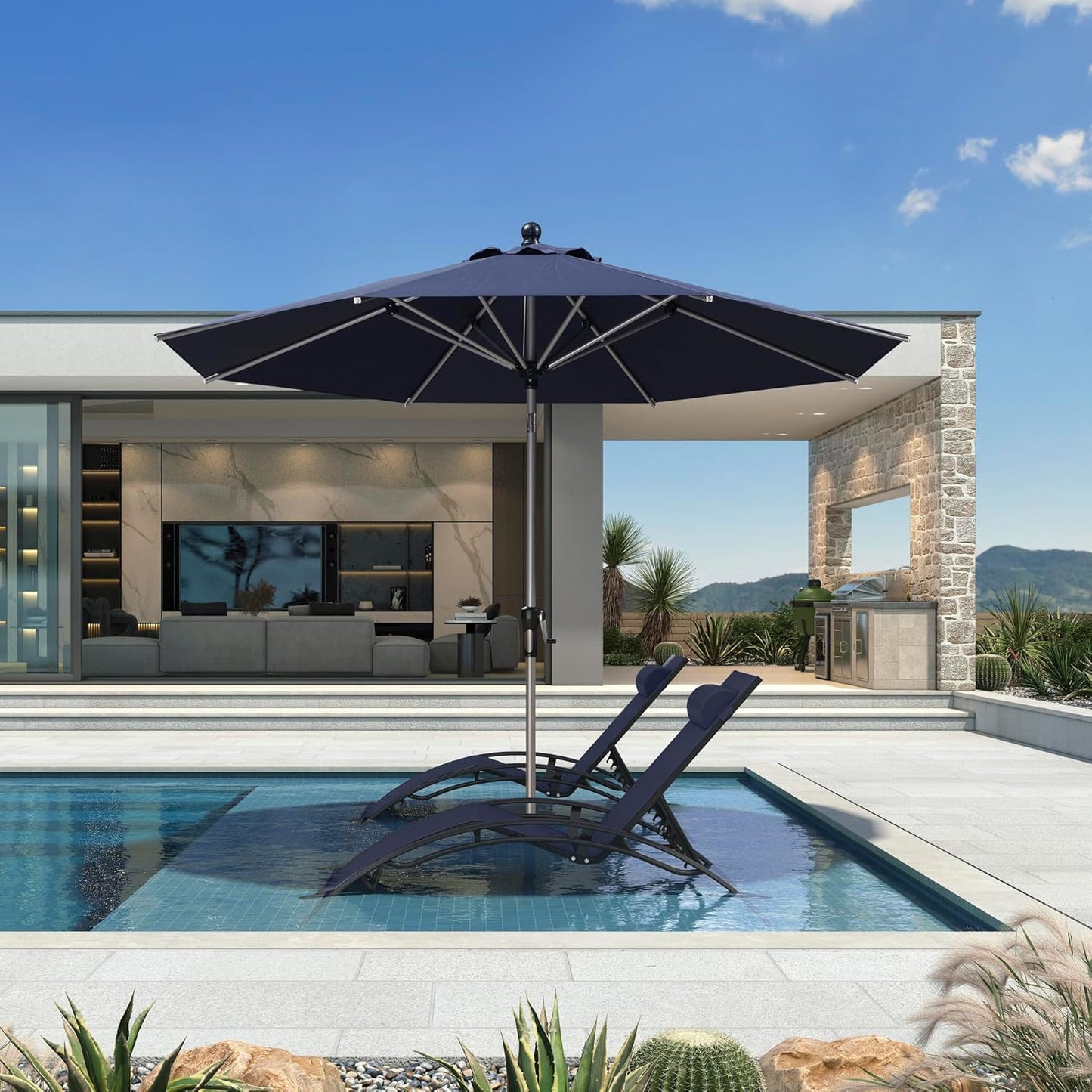 PURPLE LEAF 10' Round Patio Umbrella – Taupe