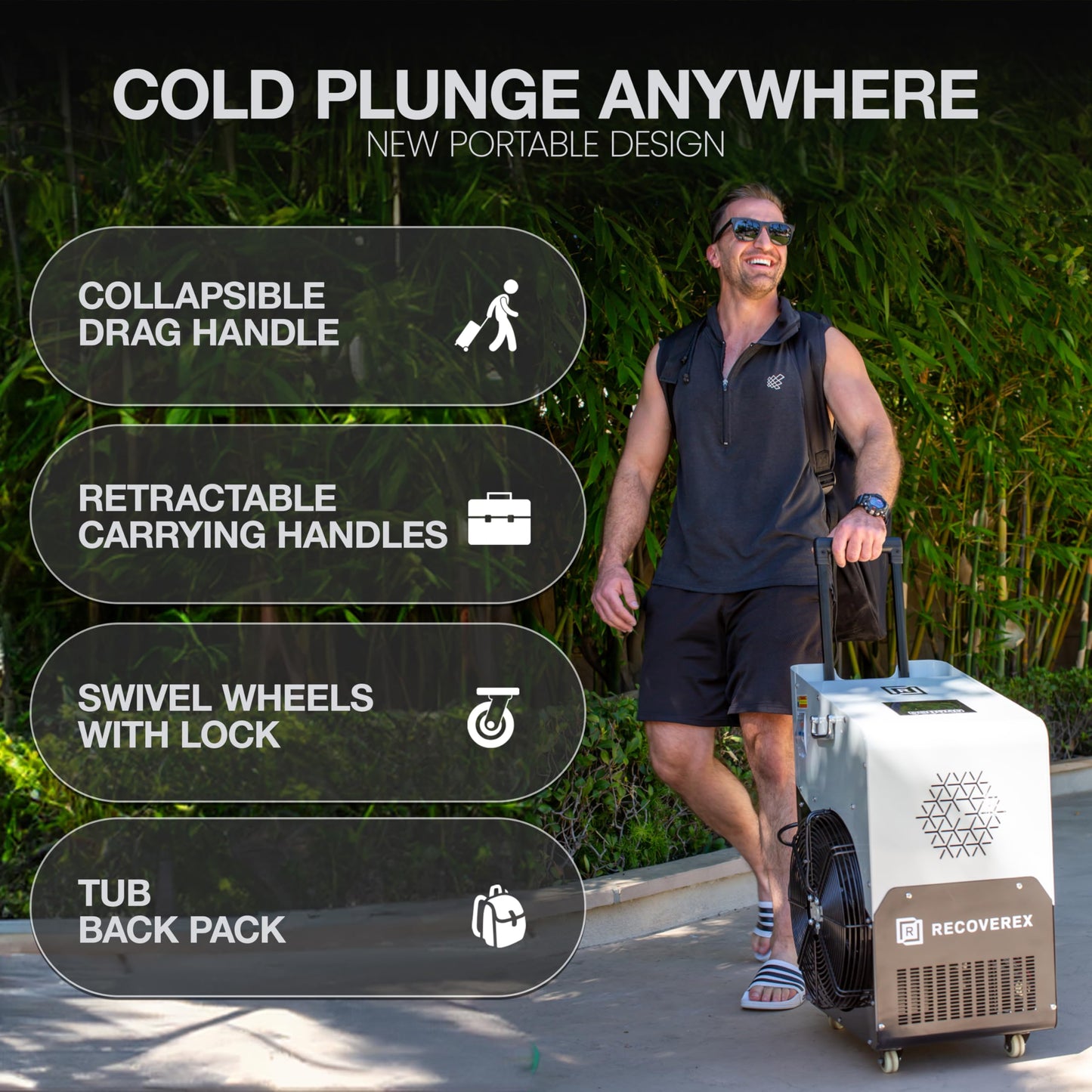 RECOVEREX Cold Plunge Tub with Chiller – 90 Gallon