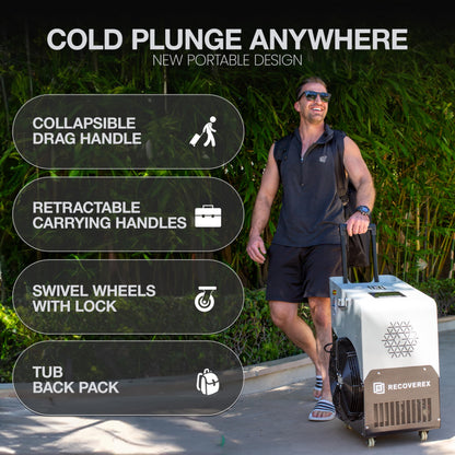 RECOVEREX Cold Plunge Tub with Chiller – 90 Gallon
