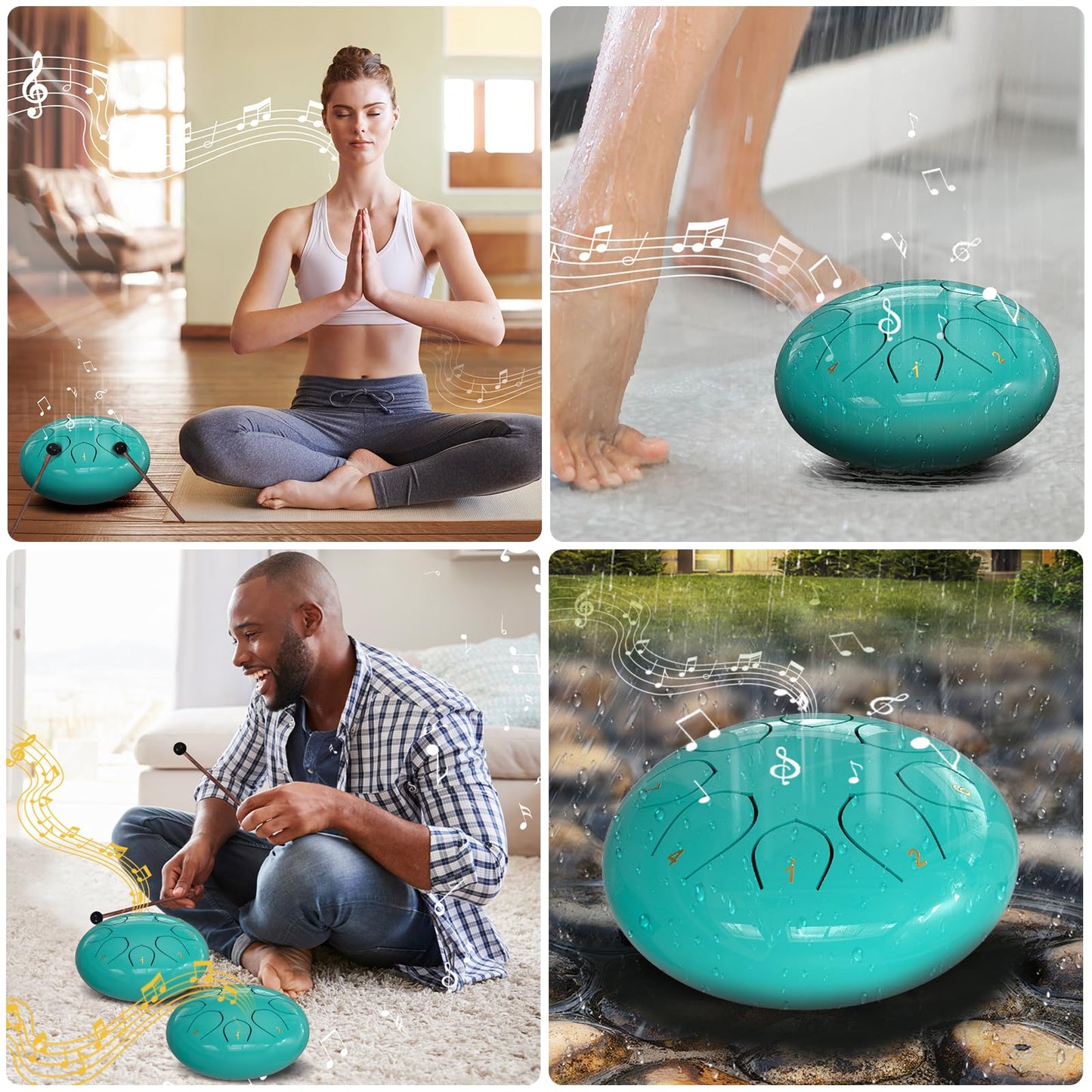 INNOWARMER Steel Rain Drum for Garden – Green