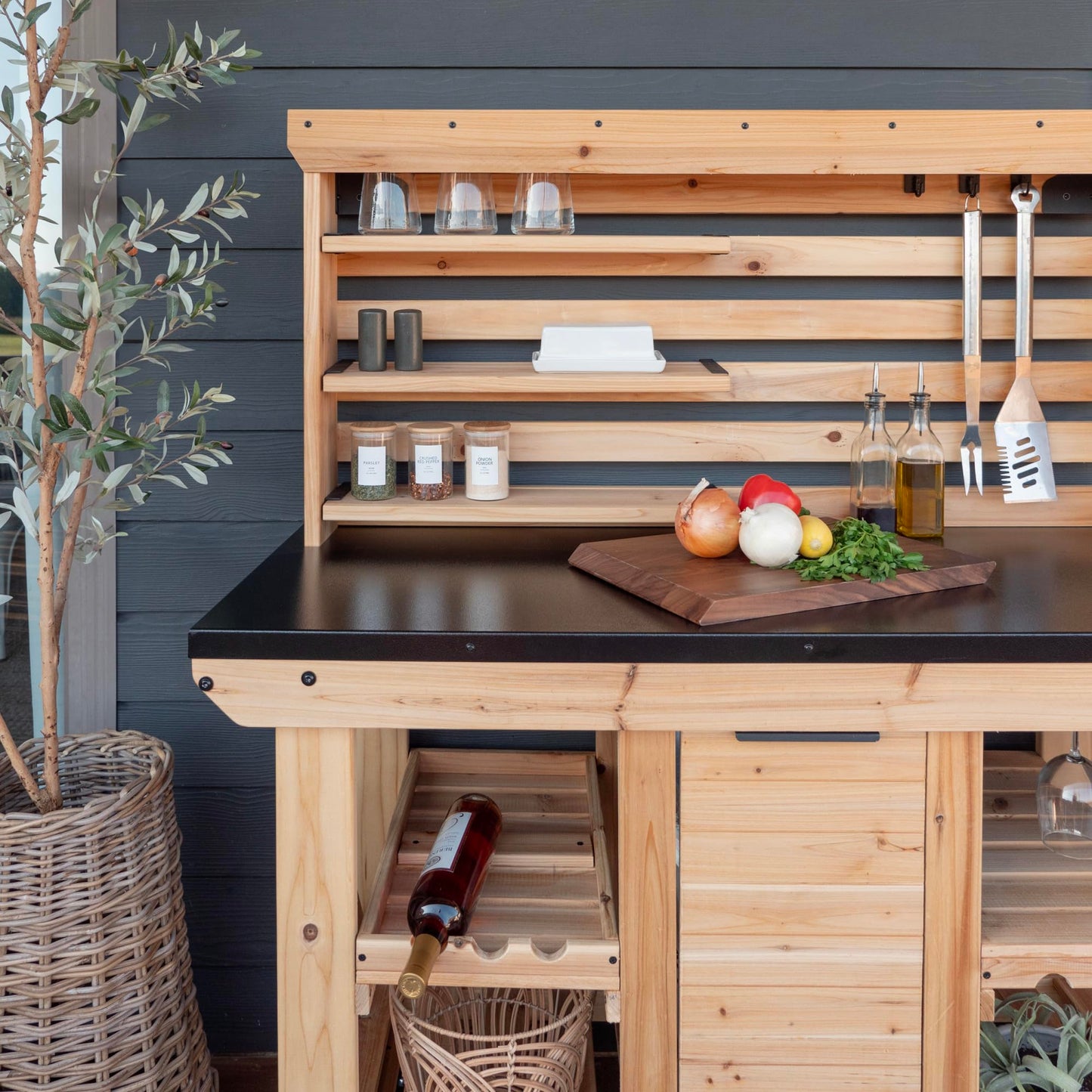 Backyard Discovery Acacia Wood Console Table