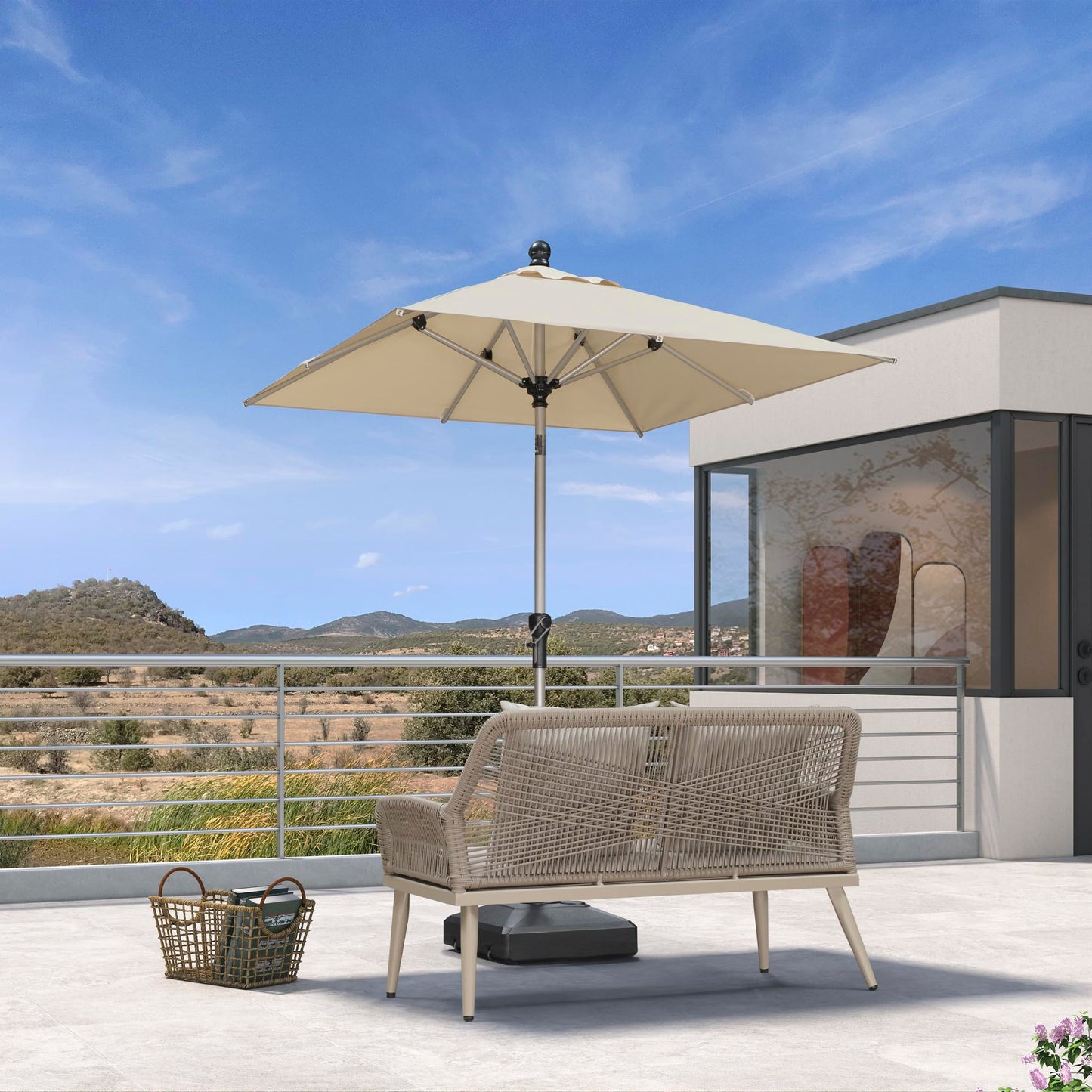 PURPLE LEAF 10' Round Patio Umbrella – Taupe