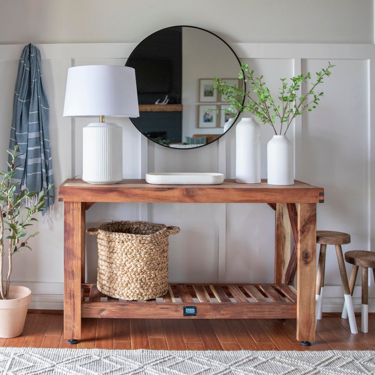 Backyard Discovery Acacia Wood Console Table