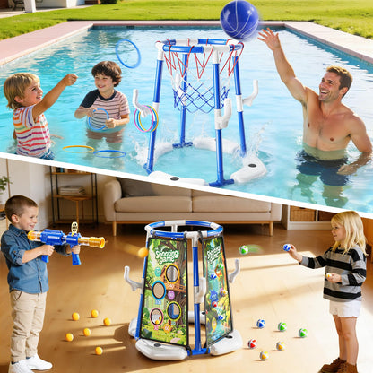 NIPLOOOW Floating Pool Basketball Hoop Game