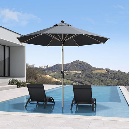 PURPLE LEAF 10' Round Patio Umbrella – Taupe