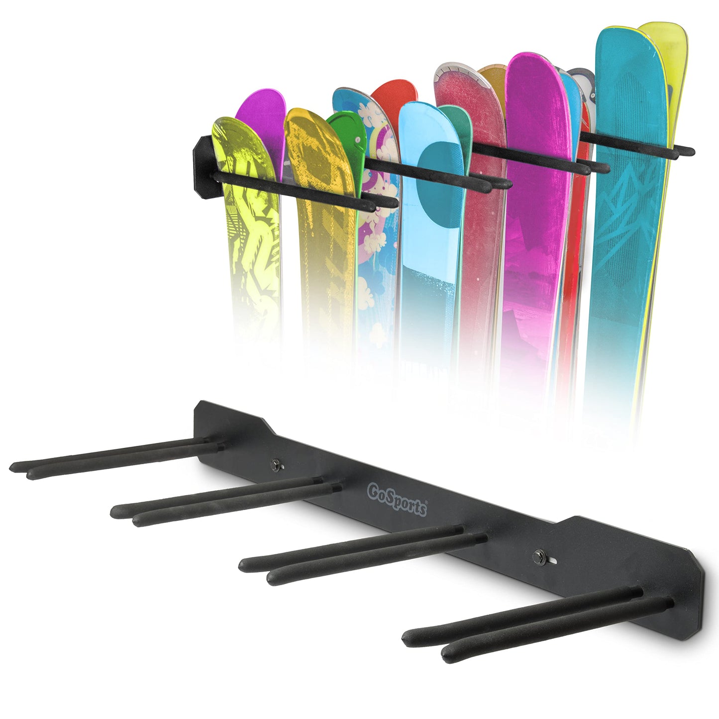GoSports Wall Mounted Ski & Snowboard Rack