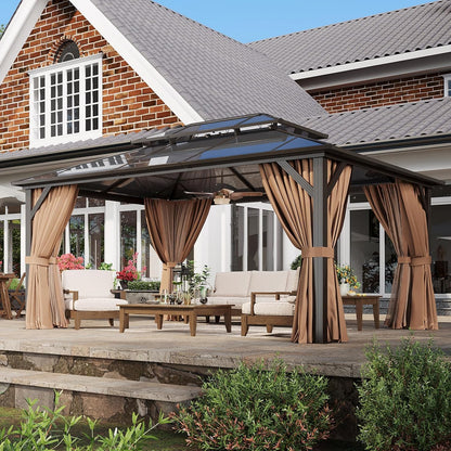 Aoxun 12' x 10' Hardtop Outdoor Gazebo