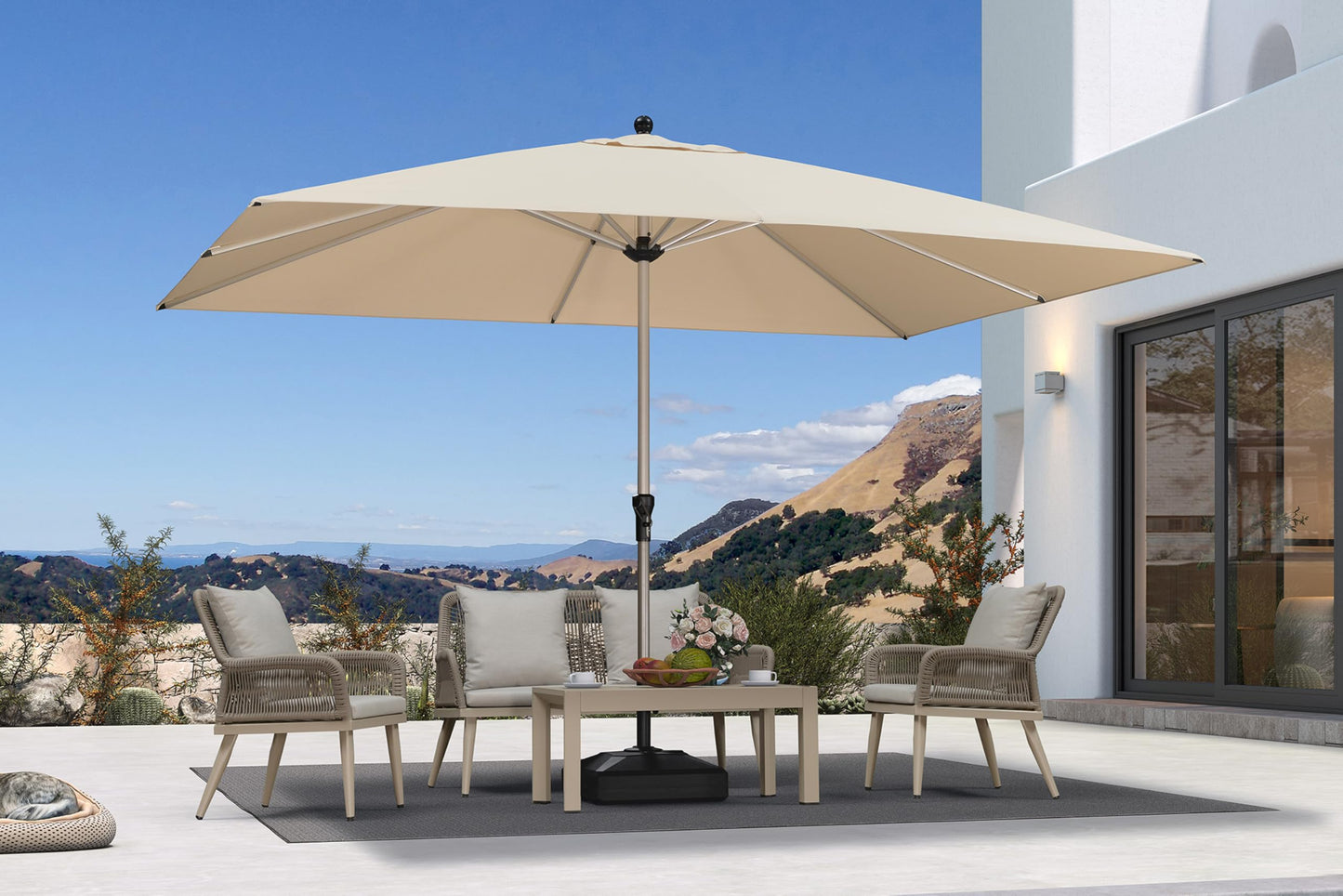 PURPLE LEAF 10' Round Patio Umbrella – Taupe