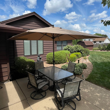 PURPLE LEAF 10' Round Patio Umbrella – Taupe