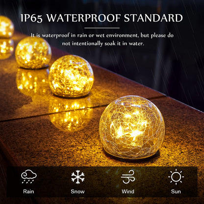 Honoson Solar Globe Garden Lights – 4 Pack