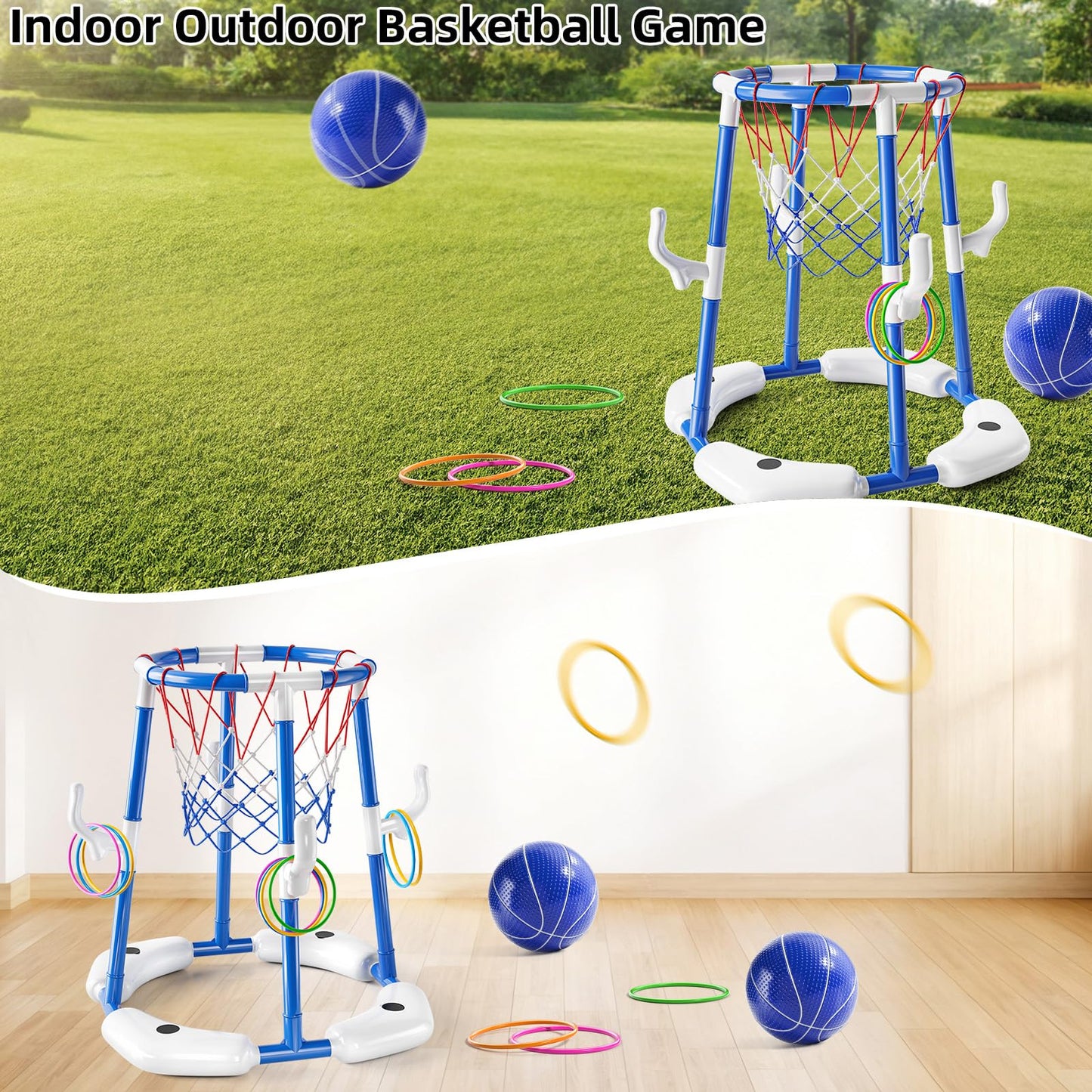 NIPLOOOW Floating Pool Basketball Hoop Game