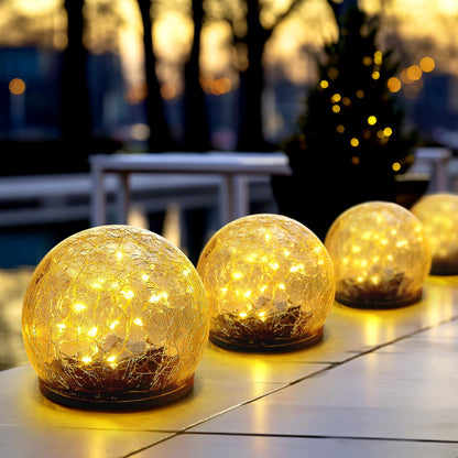 Honoson Solar Globe Garden Lights – 4 Pack