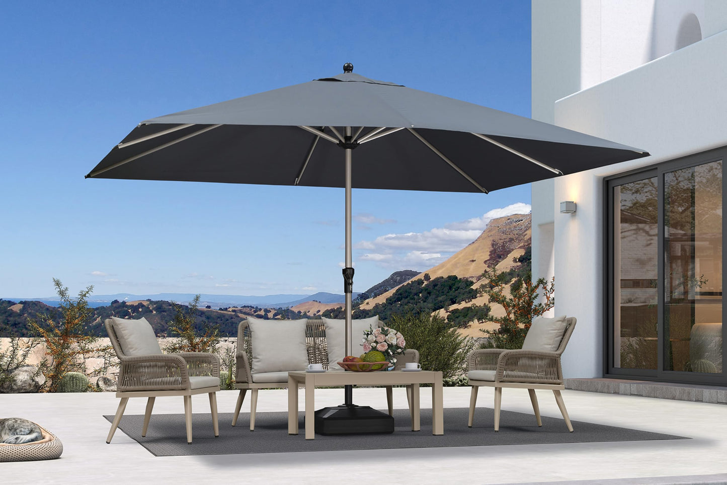 PURPLE LEAF 10' Round Patio Umbrella – Taupe