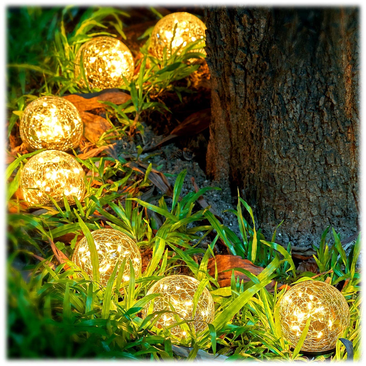 Honoson Solar Globe Garden Lights – 4 Pack