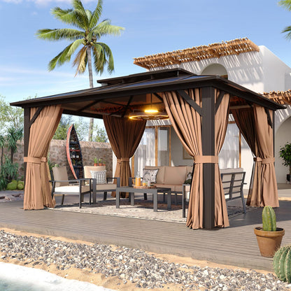 Aoxun 12' x 10' Hardtop Outdoor Gazebo