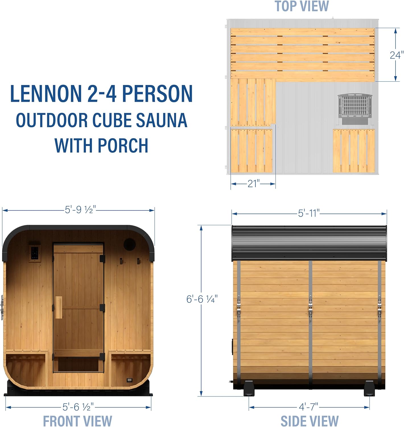 Backyard Discovery Lennon Cedar Cube Sauna