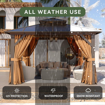 Aoxun 12' x 10' Hardtop Outdoor Gazebo