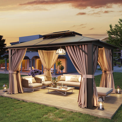 Aoxun 12' x 10' Hardtop Outdoor Gazebo