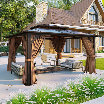 Aoxun 12' x 10' Hardtop Outdoor Gazebo