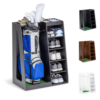 GoSports Wooden Golf Bag Organizer Rack
