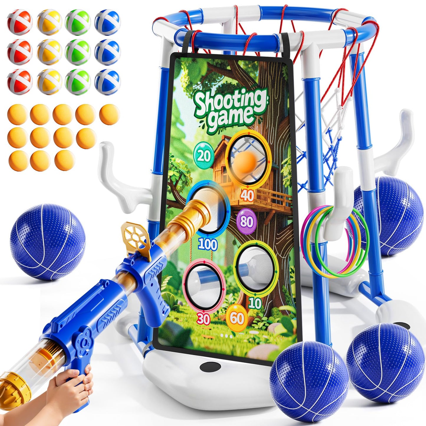 NIPLOOOW Floating Pool Basketball Hoop Game
