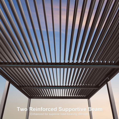 PURPLE LEAF 10' x 10' Louvered Pergola – Bronze
