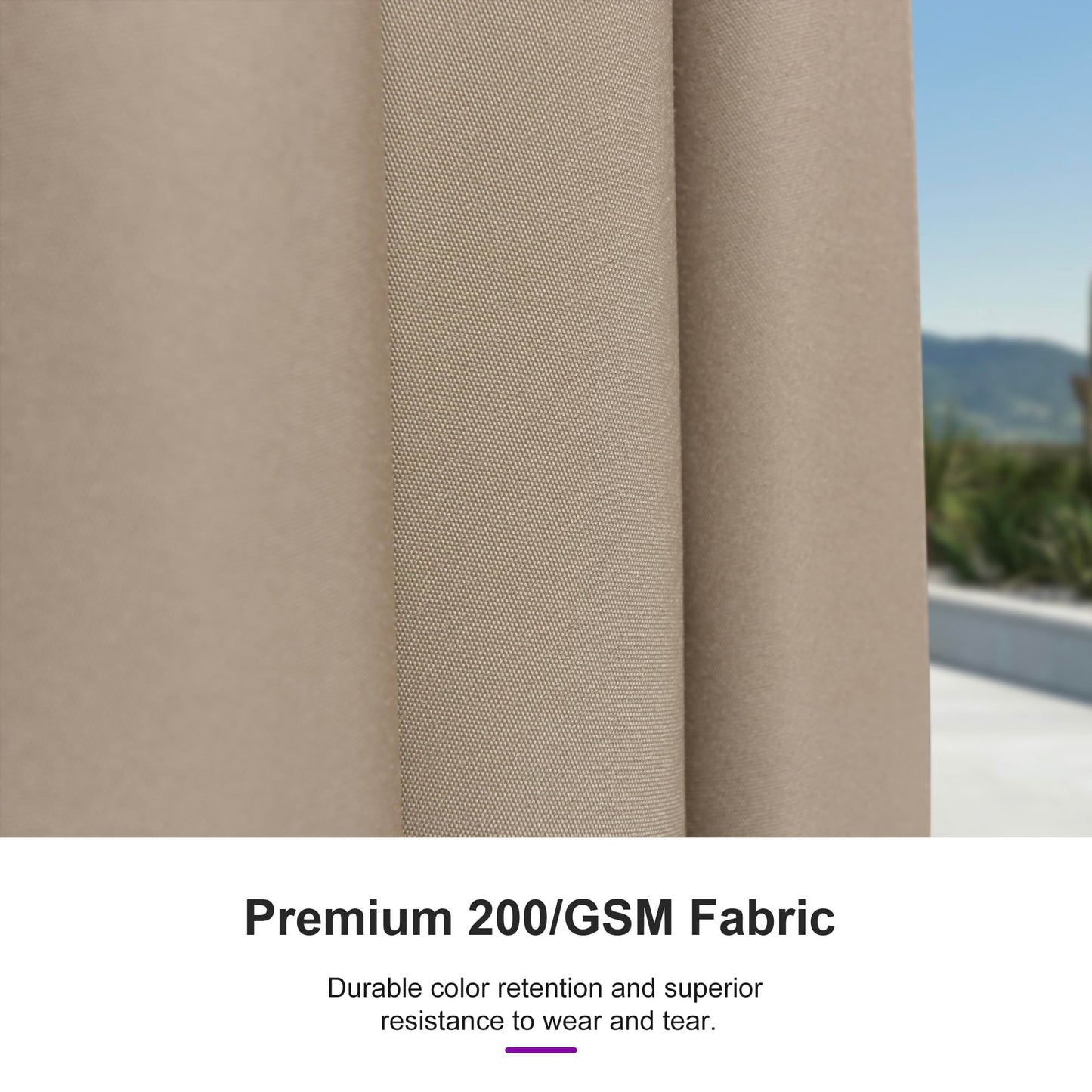PURPLE LEAF 10' Round Patio Umbrella – Taupe