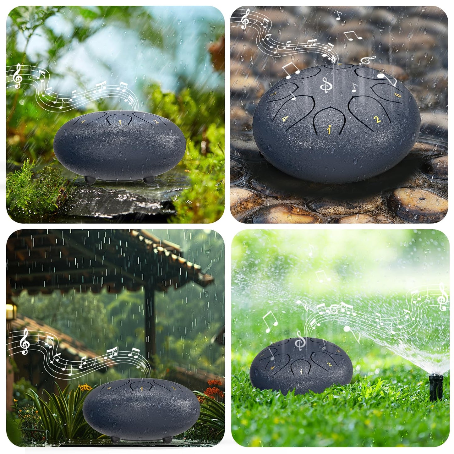 INNOWARMER Steel Rain Drum for Garden – Green