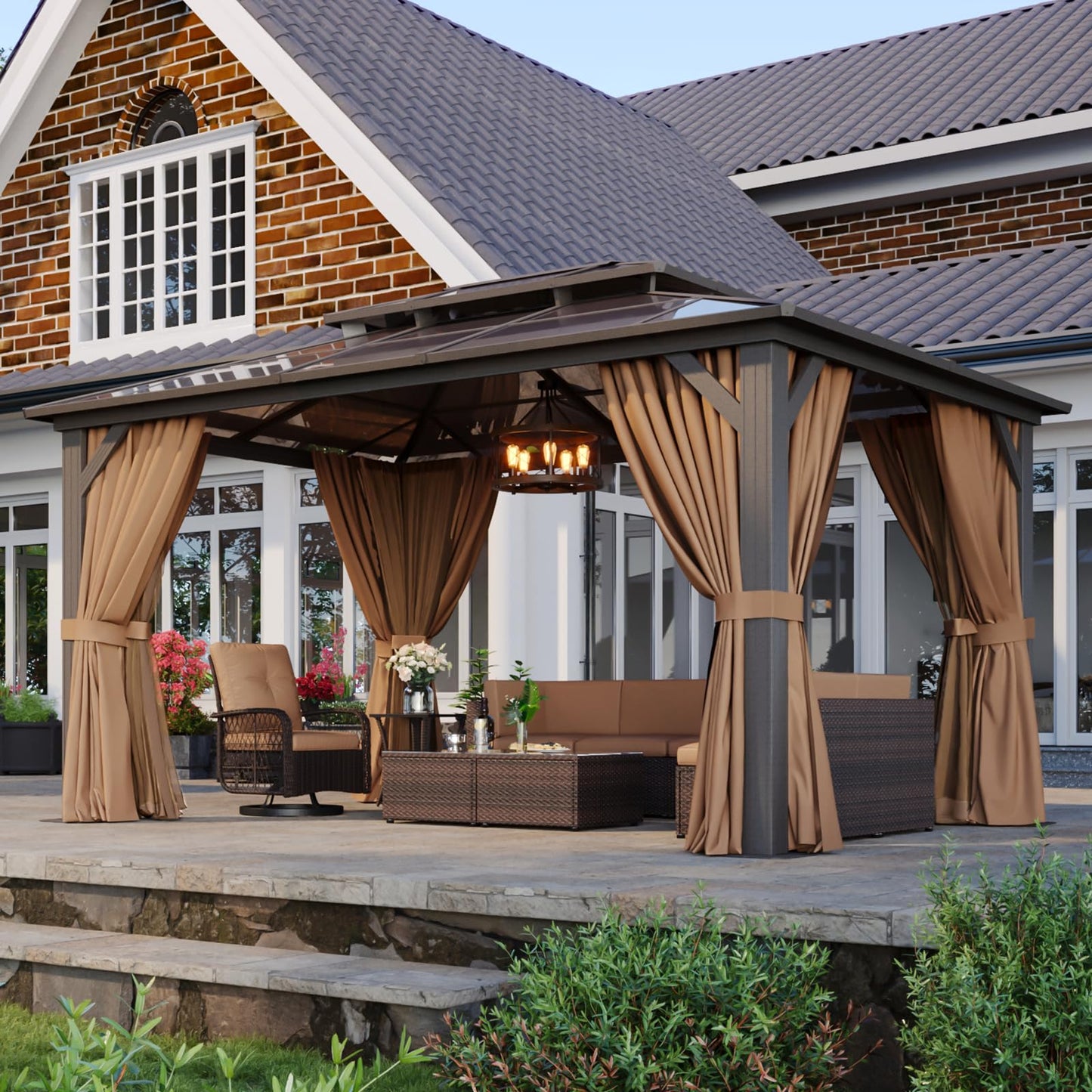 Aoxun 12' x 10' Hardtop Outdoor Gazebo