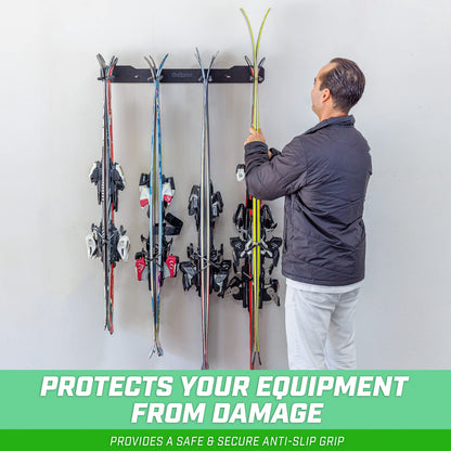 GoSports Wall Mounted Ski & Snowboard Rack