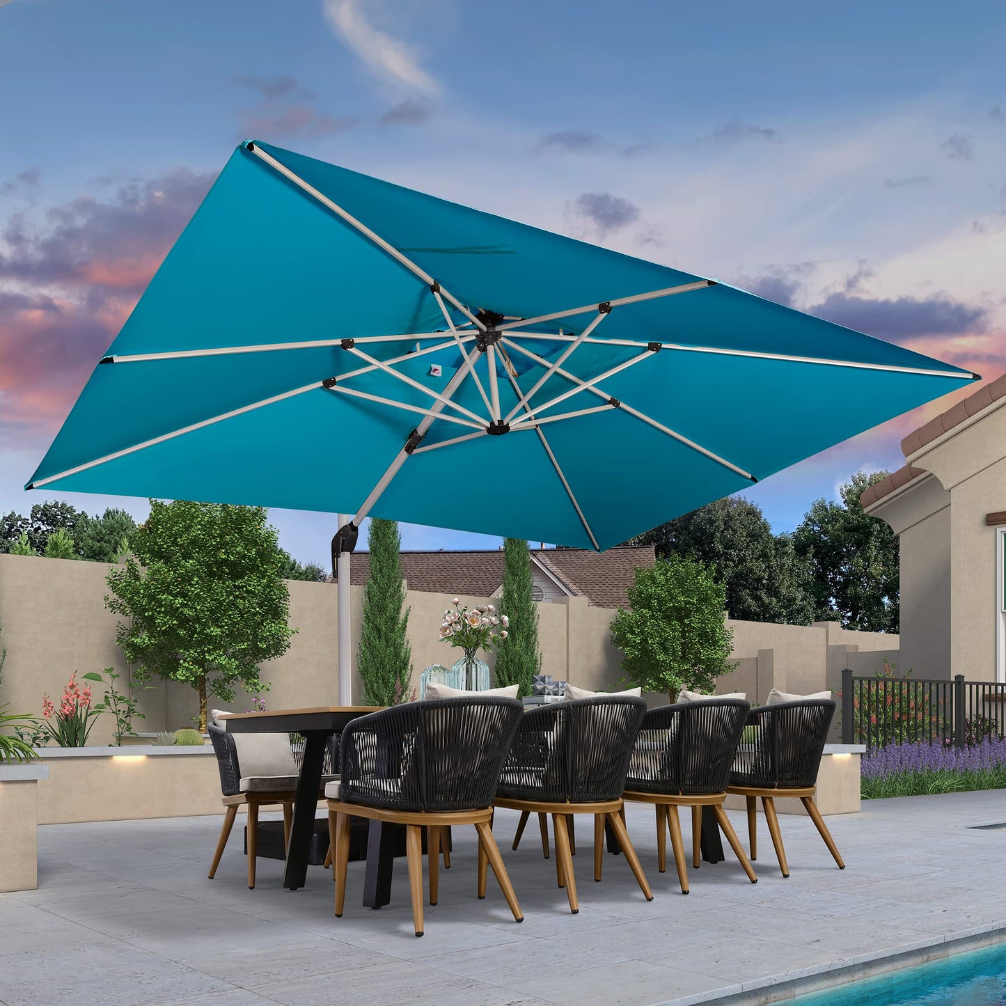 PURPLE LEAF 12' Offset Patio Umbrella – Terra
