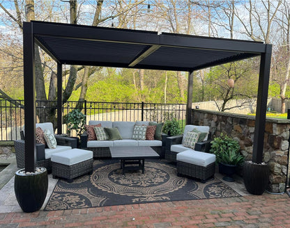 PURPLE LEAF 10' x 10' Louvered Pergola – Bronze