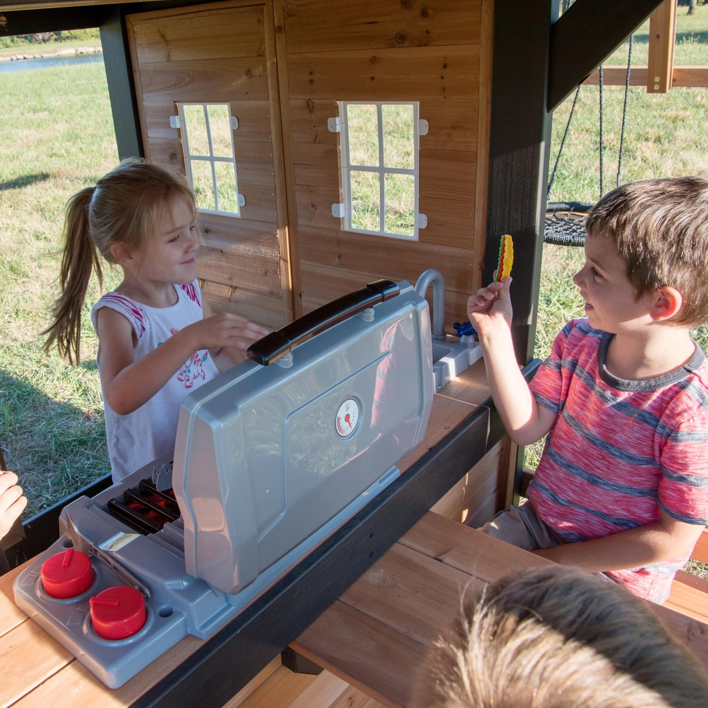 Backyard Discovery Canyon Creek Cedar Swing Set
