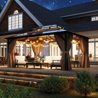 Aoxun 12' x 10' Hardtop Outdoor Gazebo