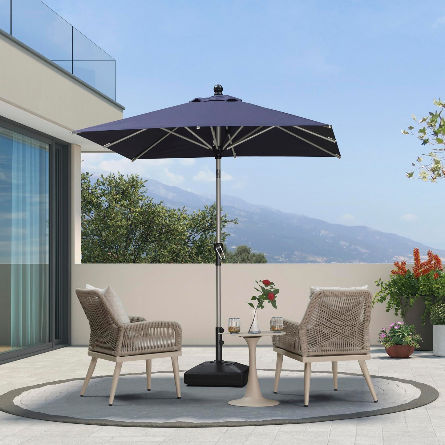 PURPLE LEAF 10' Round Patio Umbrella – Taupe