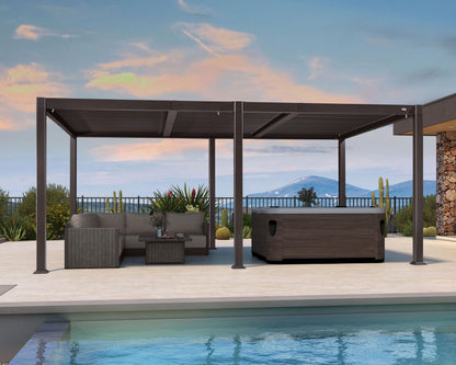 PURPLE LEAF 10' x 10' Louvered Pergola – Bronze