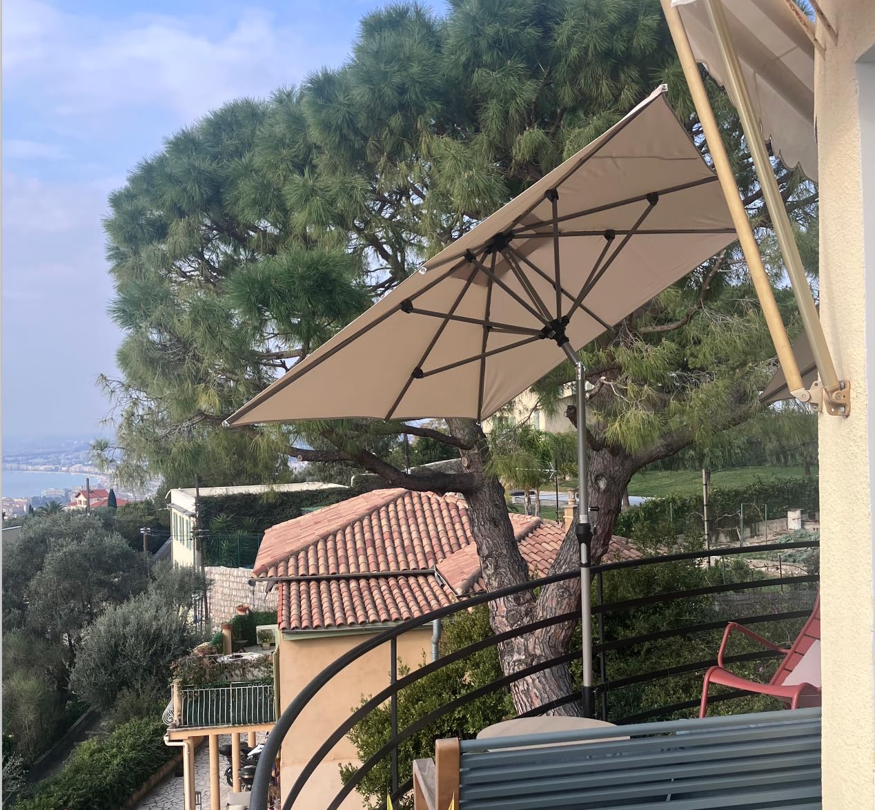 PURPLE LEAF 10' Round Patio Umbrella – Taupe