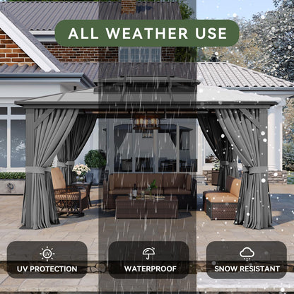 Aoxun 12' x 10' Hardtop Outdoor Gazebo