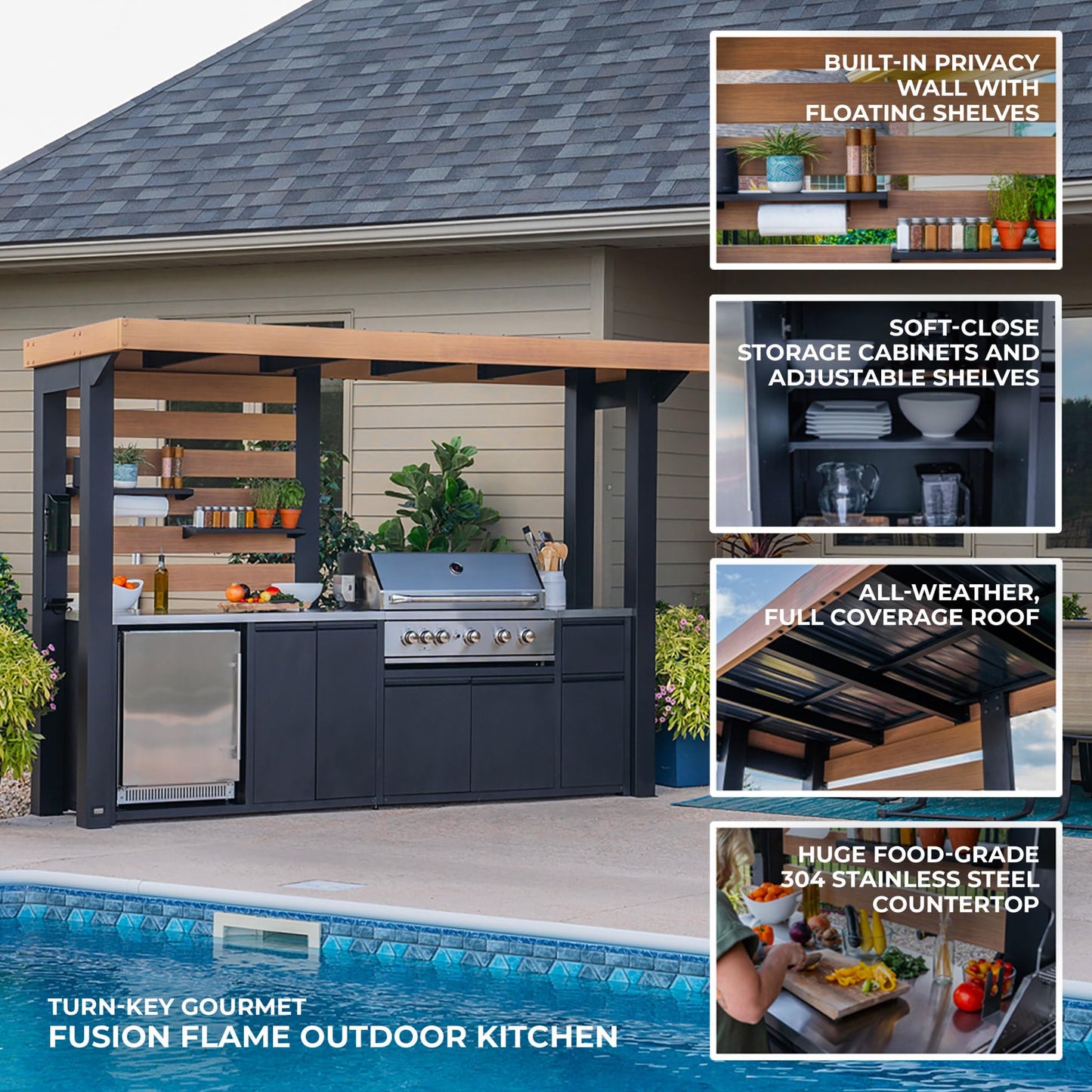 Backyard Discovery Fusion Flame Outdoor Kitchen
