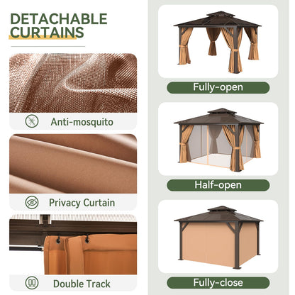 Aoxun 12' x 10' Hardtop Outdoor Gazebo